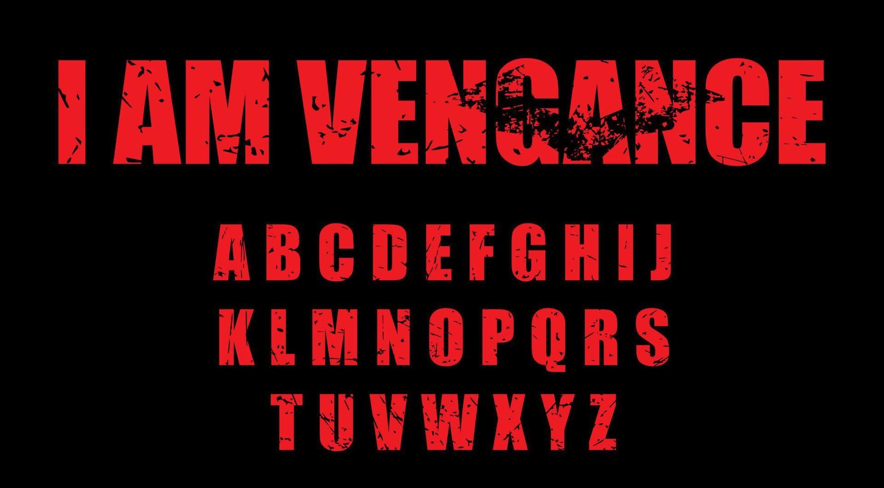 burgerwacht lettertype. alfabet in grunge 90s stijl. bloederig rood brieven. typografie voor misdrijf, drama en films. vector