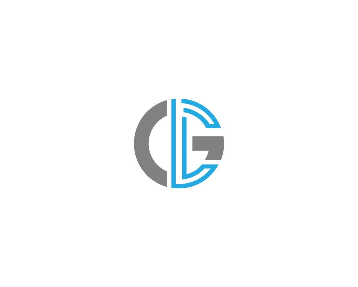 clg, gl of lg brief logo vector icoon sjabloon illustratie.