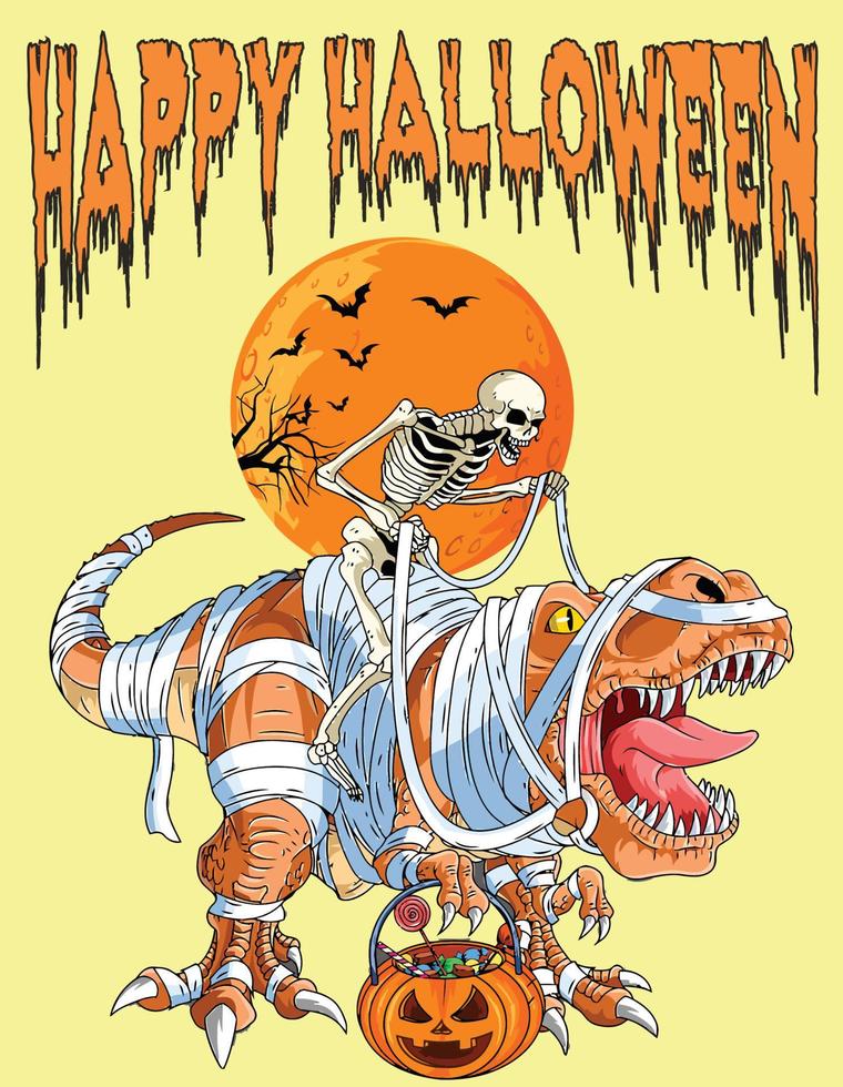 gelukkig halloween partij rex vector