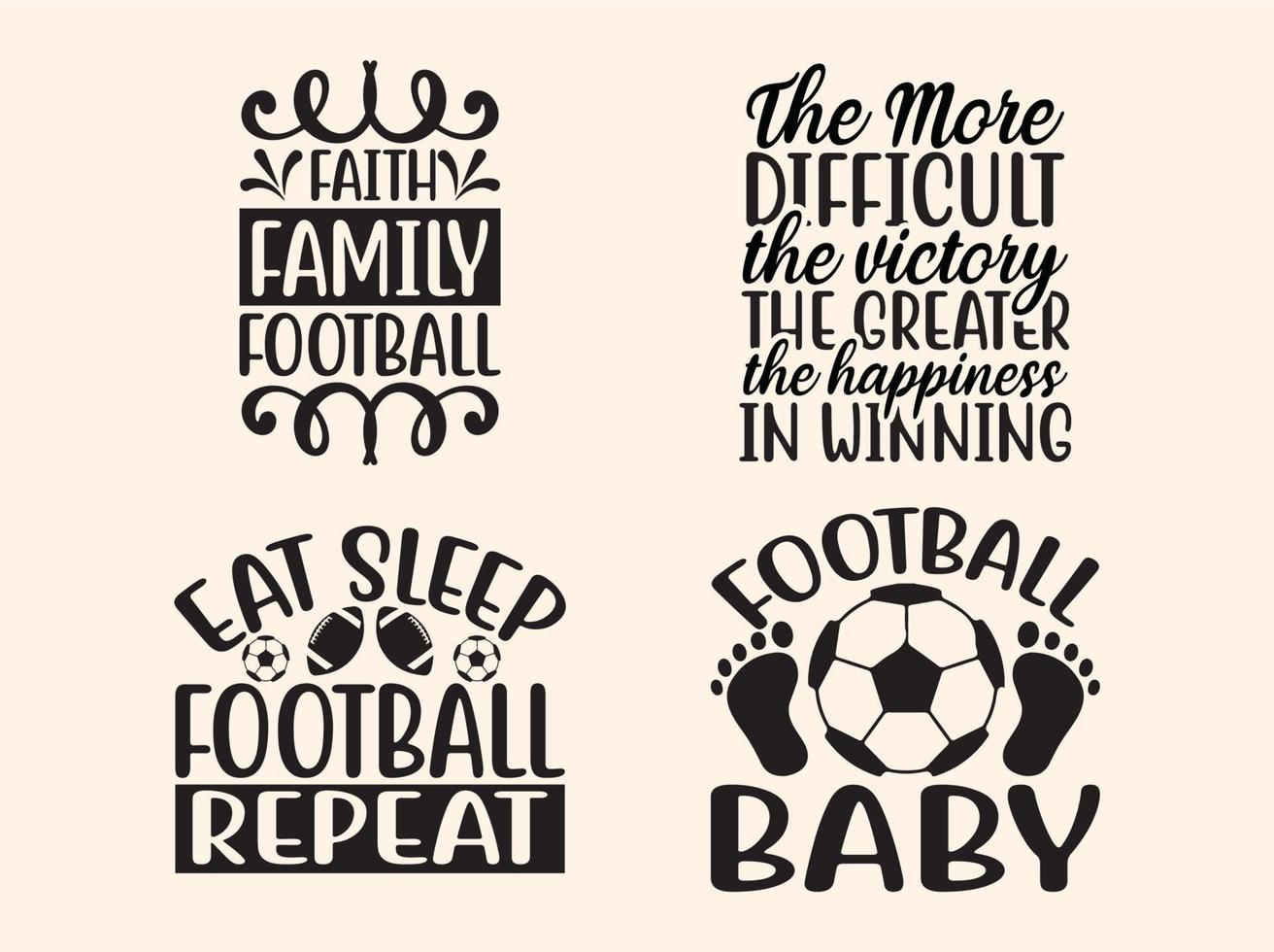 Amerikaans voetbal typografie t-shirt ontwerp vector