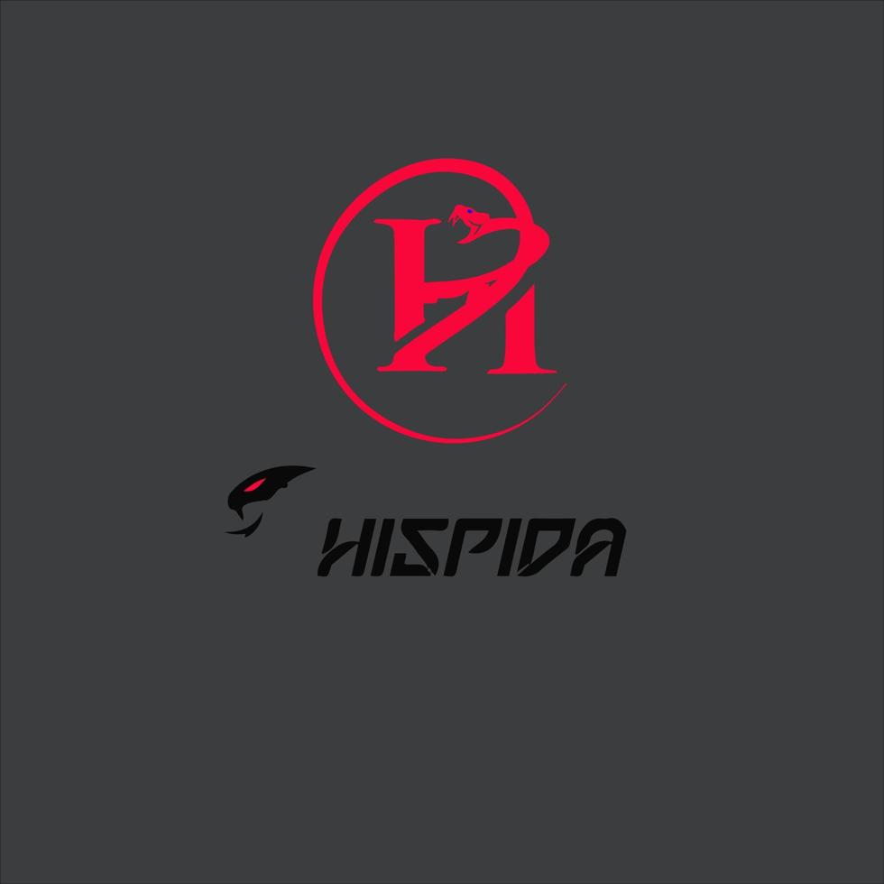 h brief logo met swoosh vector