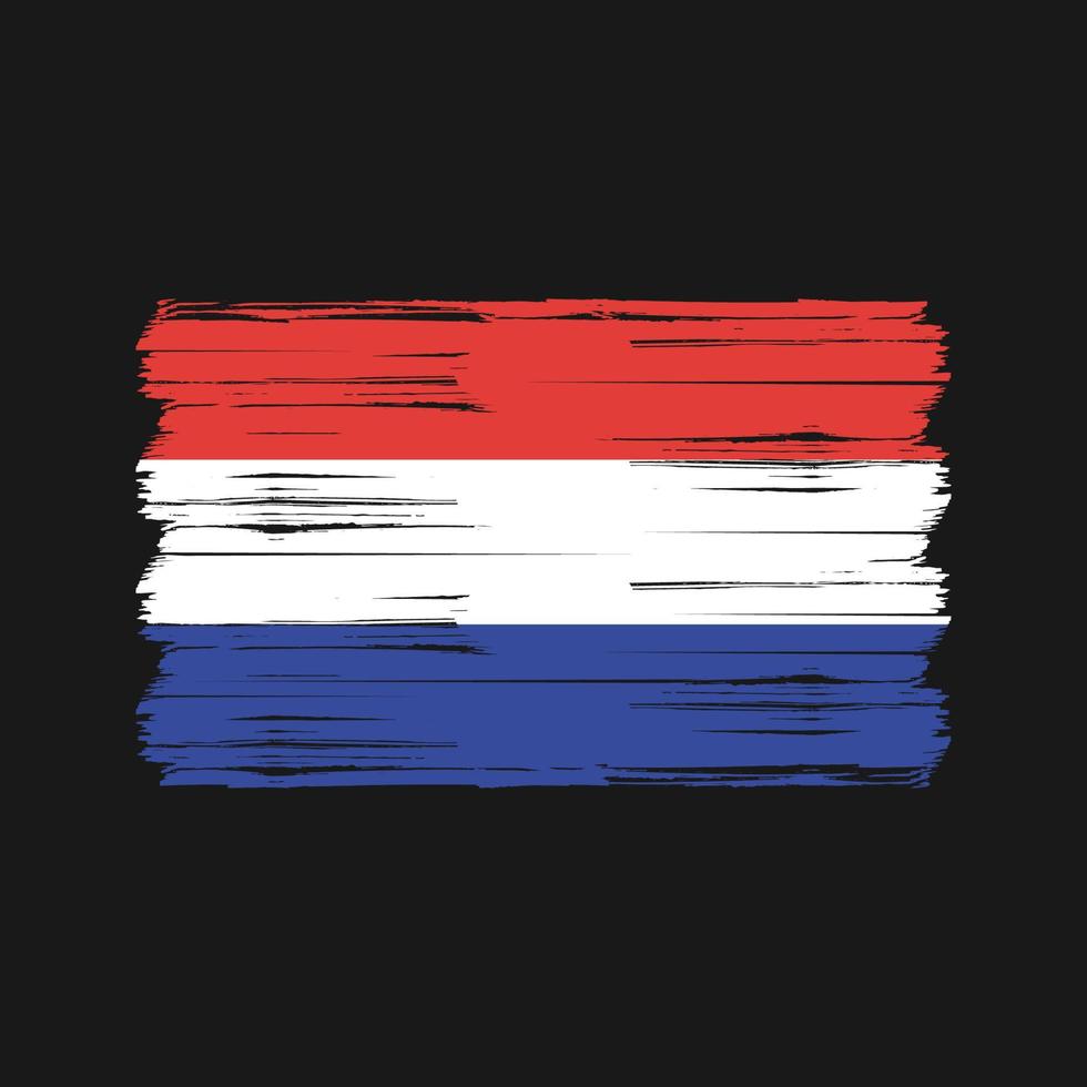 nederlandse vlag borstel. nationale vlag vector