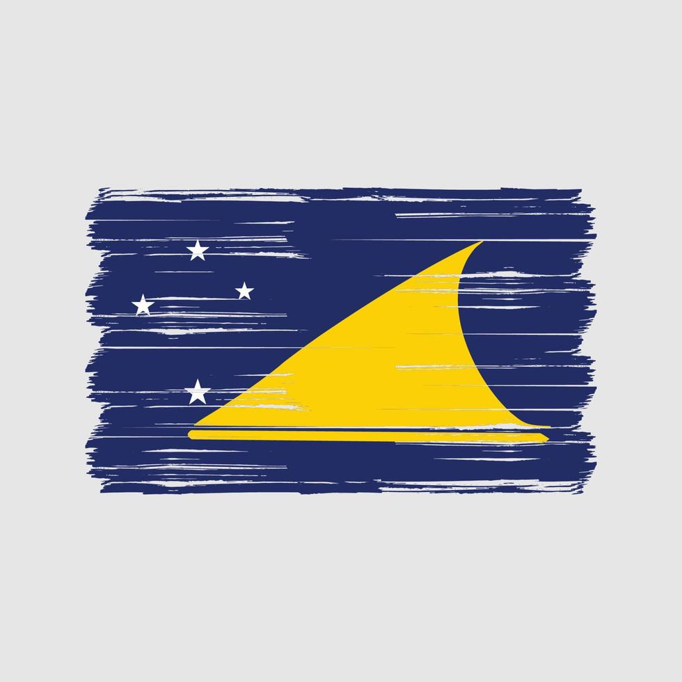 tokelau vlagborstel. nationale vlag vector