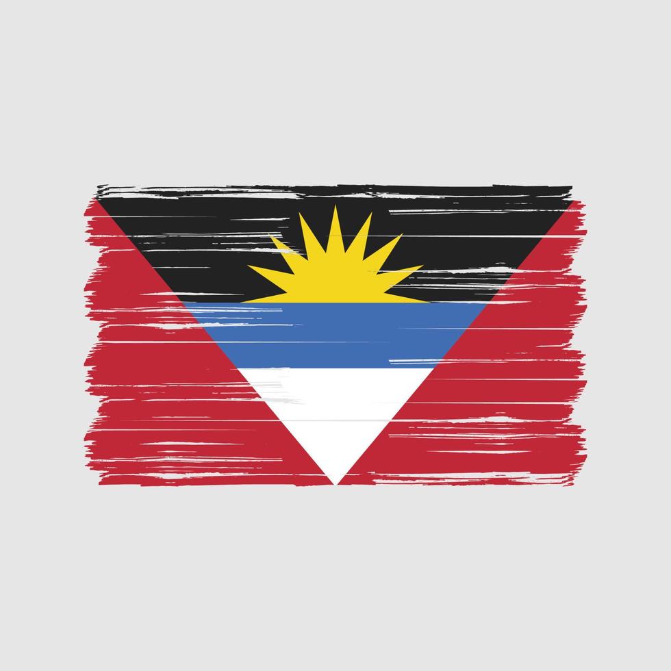 antigua en barbuda vlagborstel. nationale vlag vector