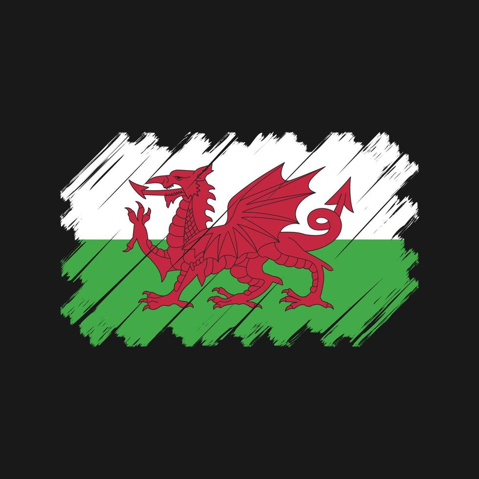 wales vlag vector. nationale vlag vector