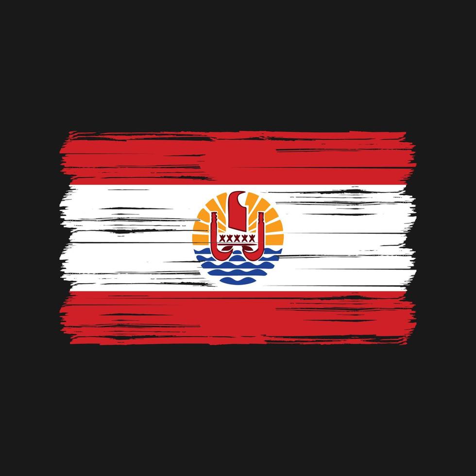 frans polynesië vlag borstel. nationale vlag vector