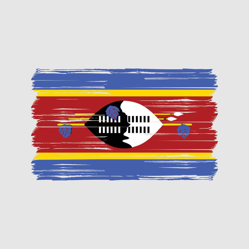 swaziland vlag borstel. nationale vlag vector