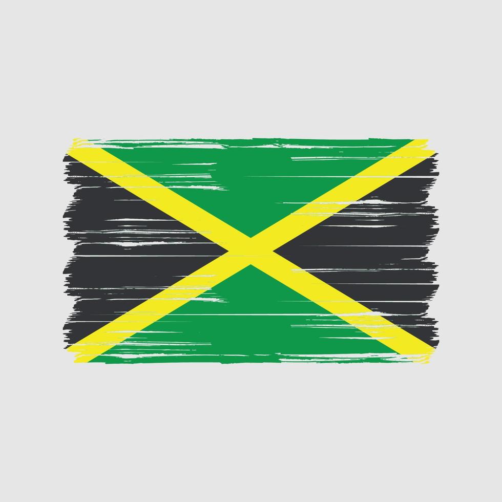 Jamaica vlag borstel. nationale vlag vector