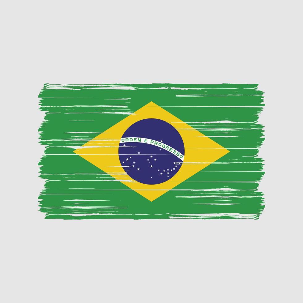 braziliaanse vlag borstel. nationale vlag vector