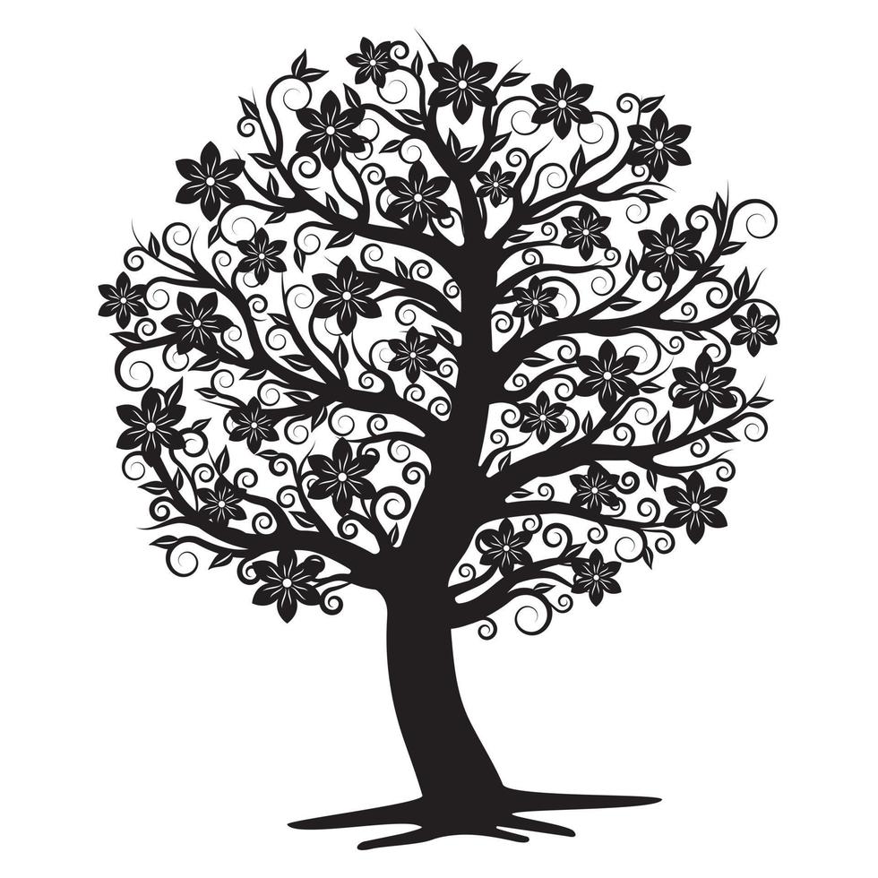 familie boom sjabloon, kleur geïsoleerd vector illustratie van kawaii tekenfilm.