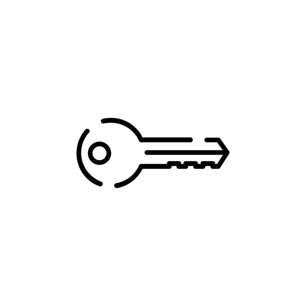 sleutel stippel lijn icoon vector illustratie logo sjabloon. geschikt voor veel doeleinden.
