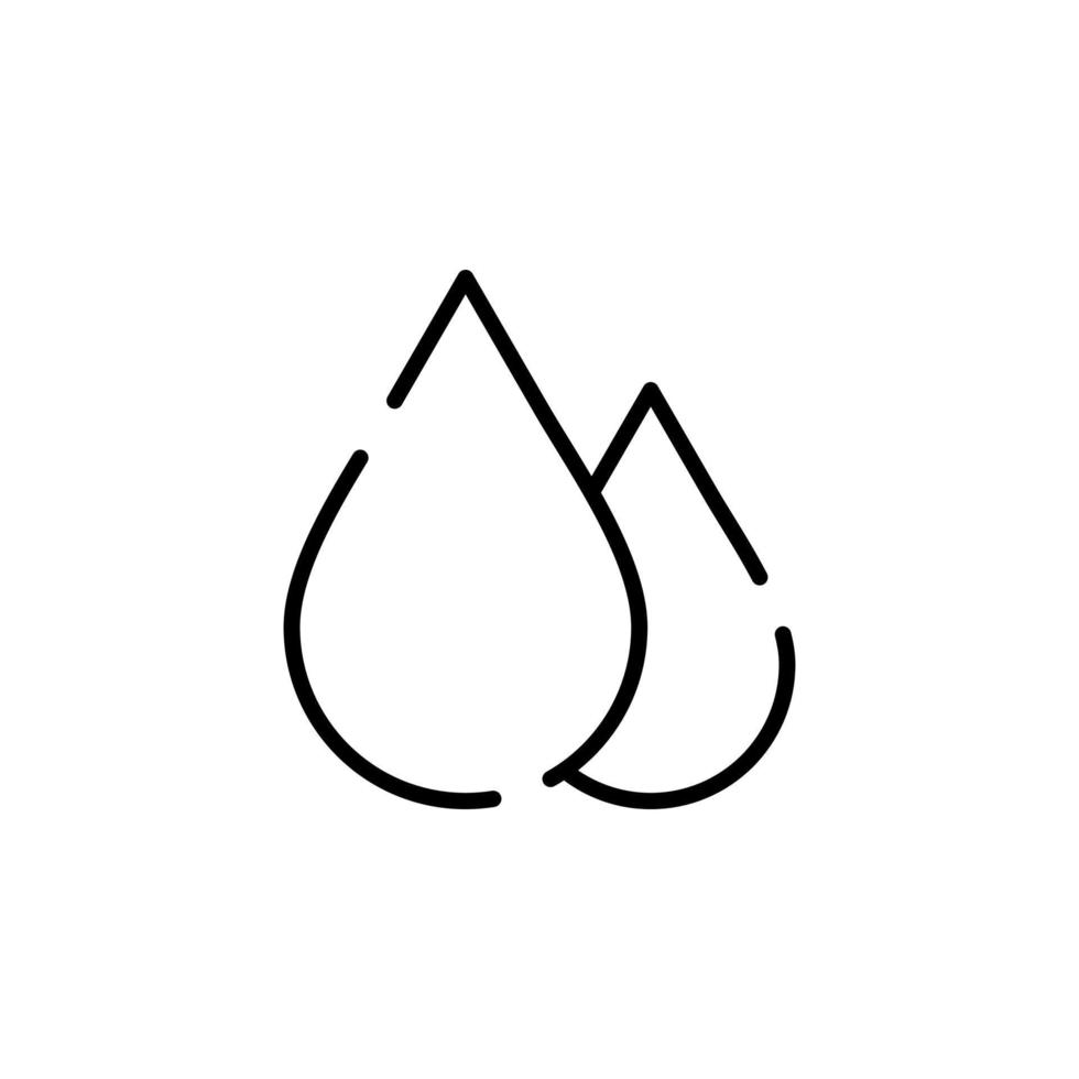 waterdruppel, water, druppel, vloeistof stippel lijn icoon vector illustratie logo sjabloon. geschikt voor veel doeleinden.