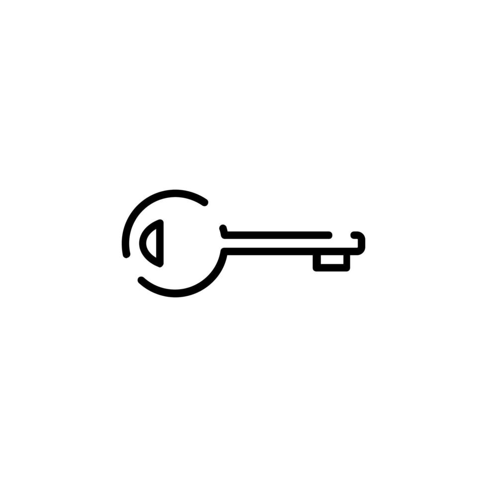 sleutel stippel lijn icoon vector illustratie logo sjabloon. geschikt voor veel doeleinden.
