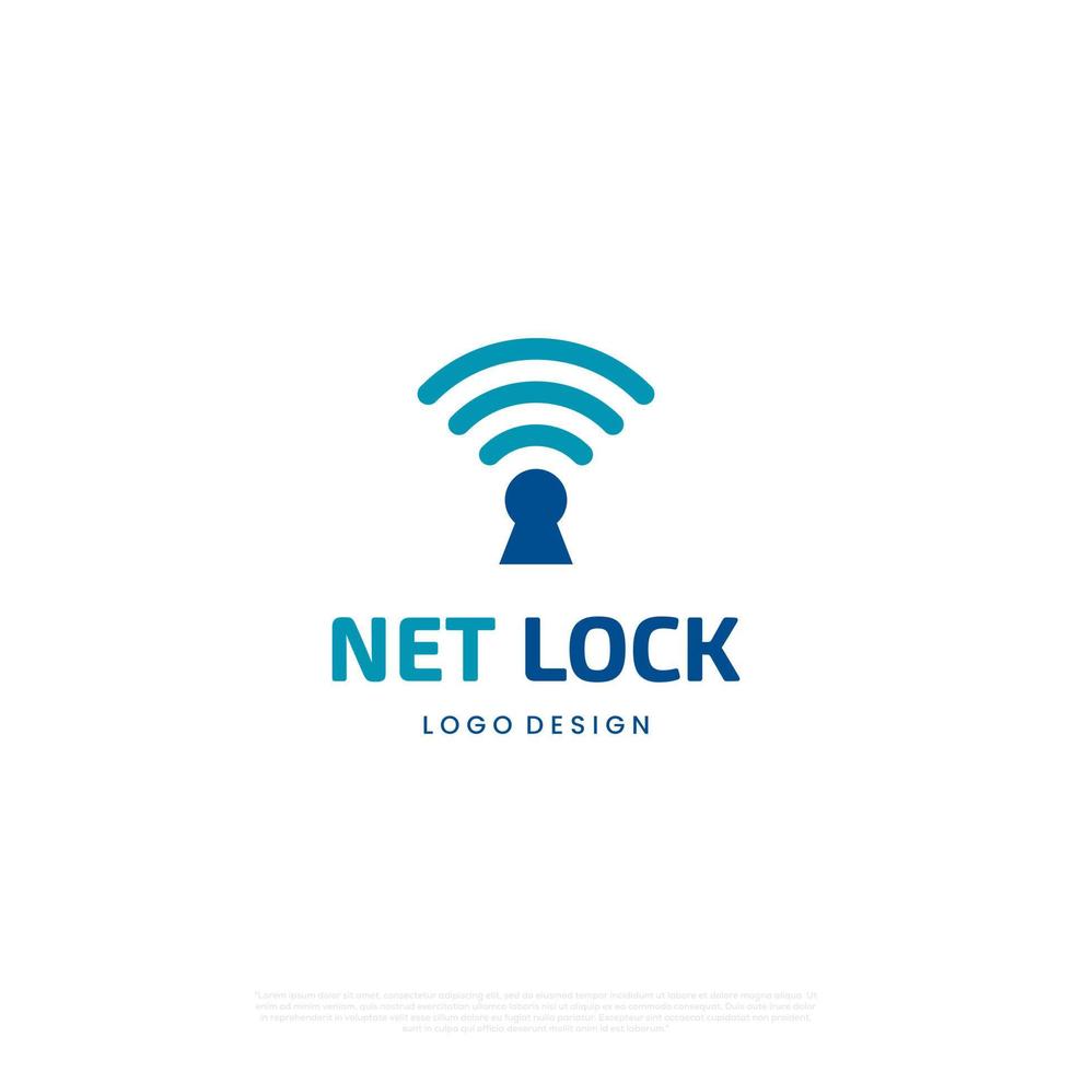 Wifi slot logo. Wifi icoon combineren met sleutel gat logo ontwerp modern concept vector