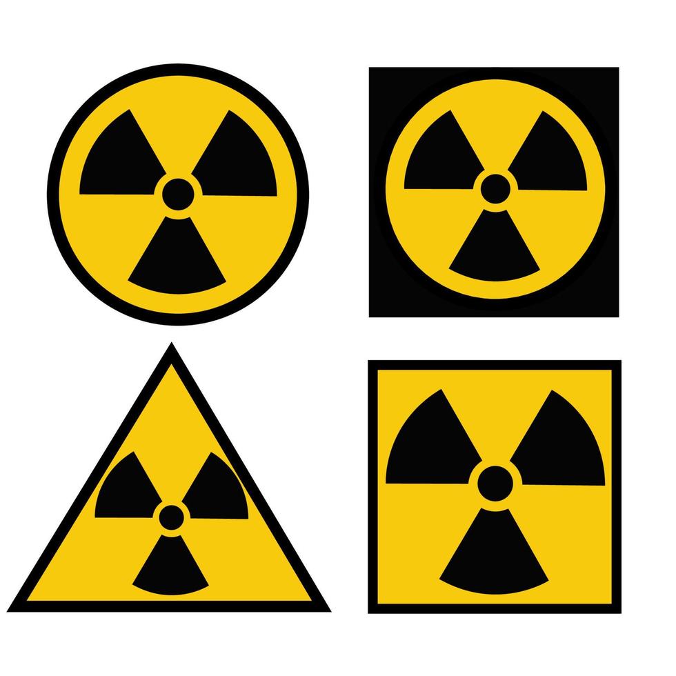 straling Gevaar vector pictogram.ioniserend straling risico symbool