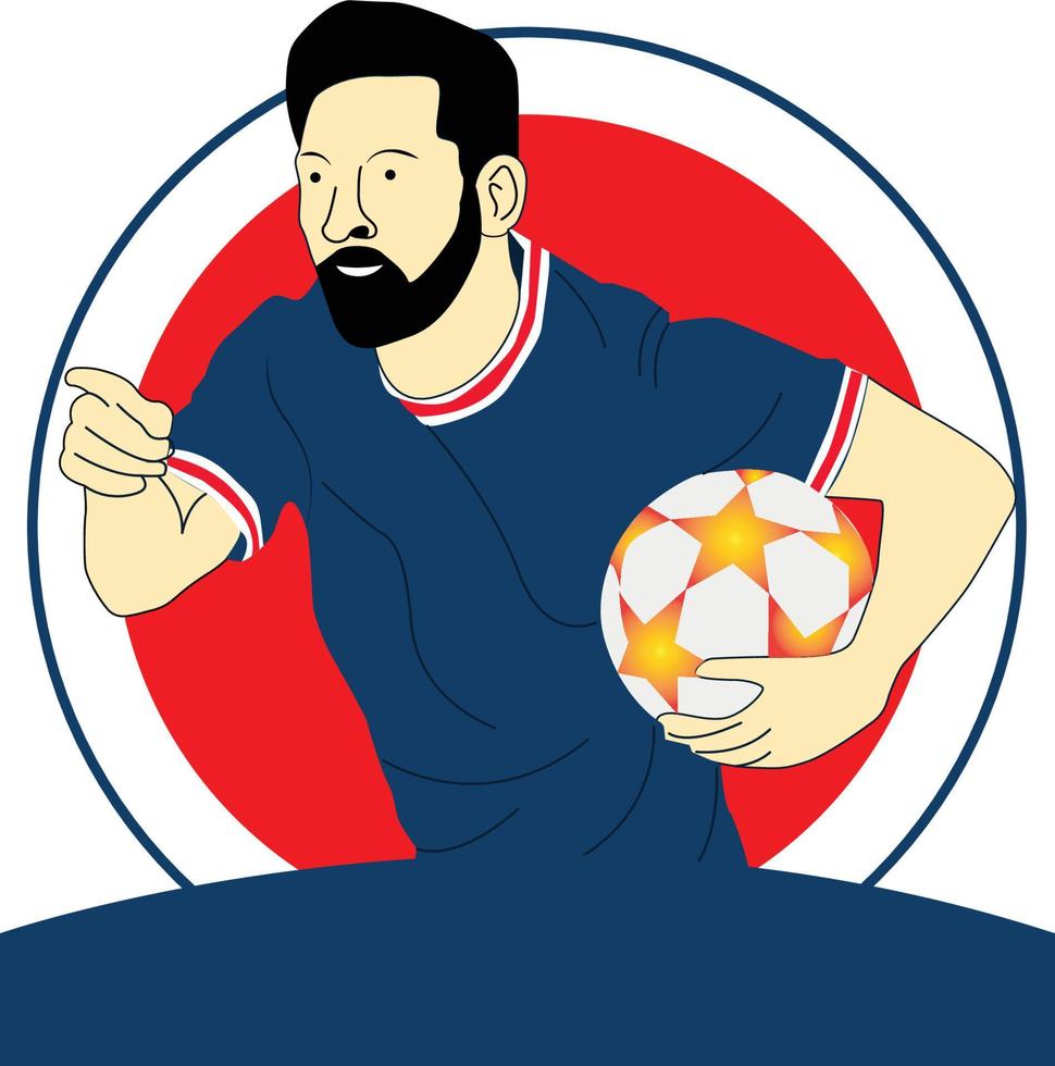 wereld het beste Amerikaans voetbal speler lionel messi vector