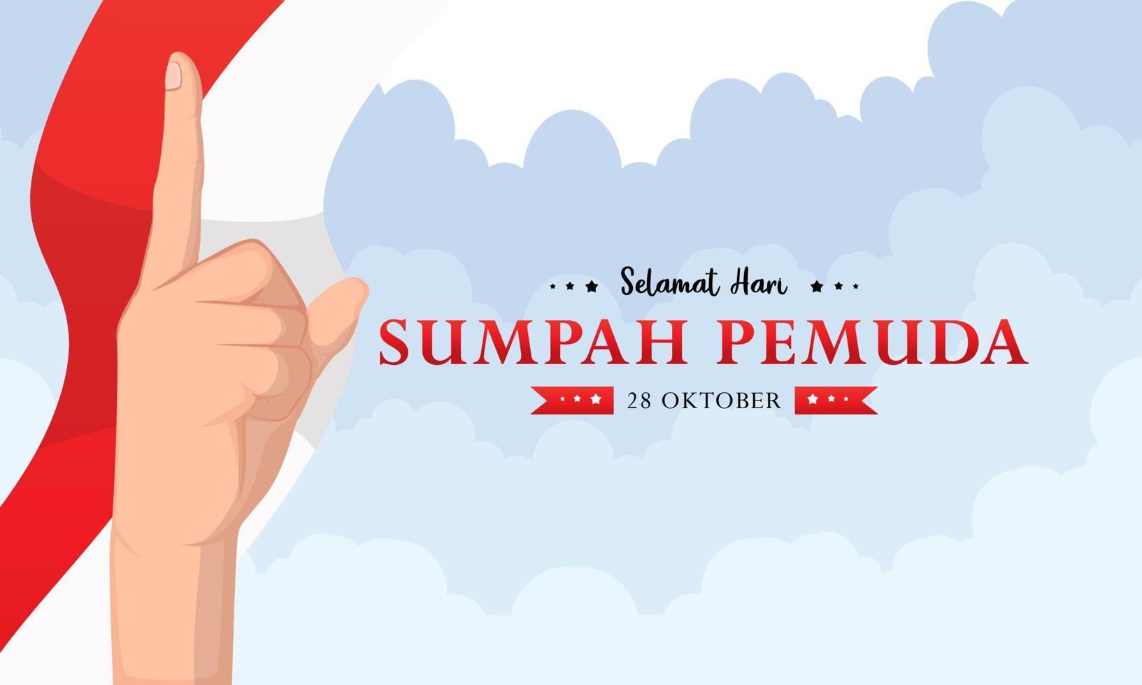 sumpah pemuda van Indonesisch dag vector