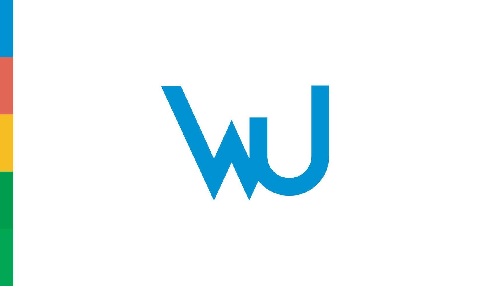 alfabet letters initialen monogram logo wu, uw, w en u vector