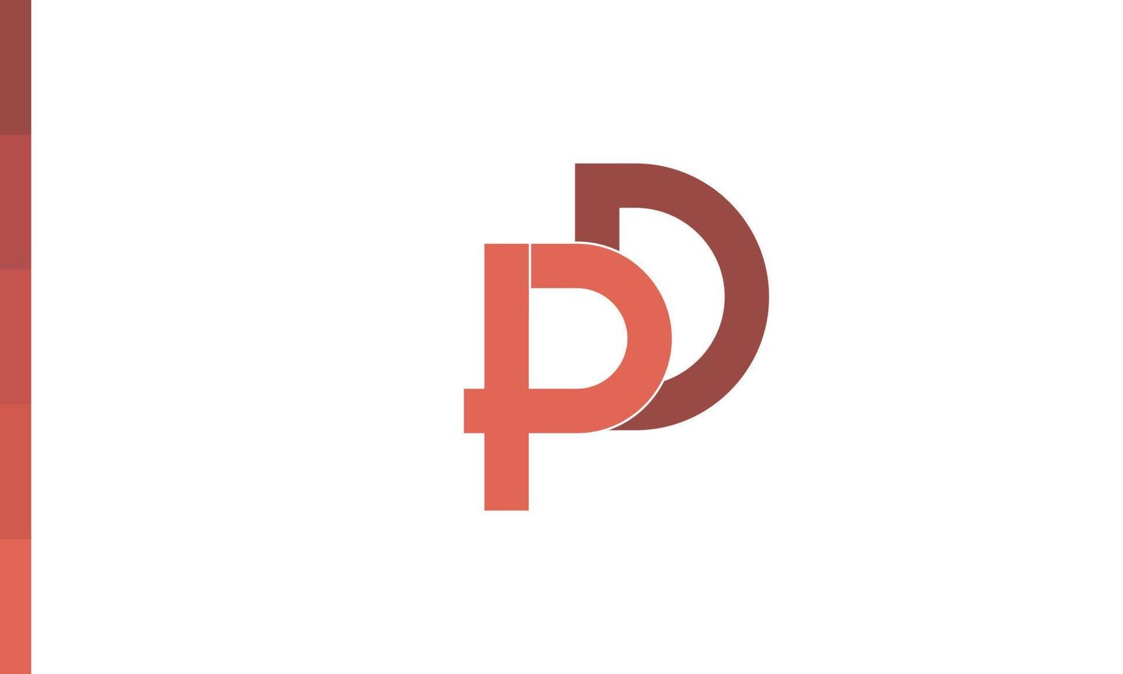 alfabet letters initialen monogram logo pd, dp, p en d vector
