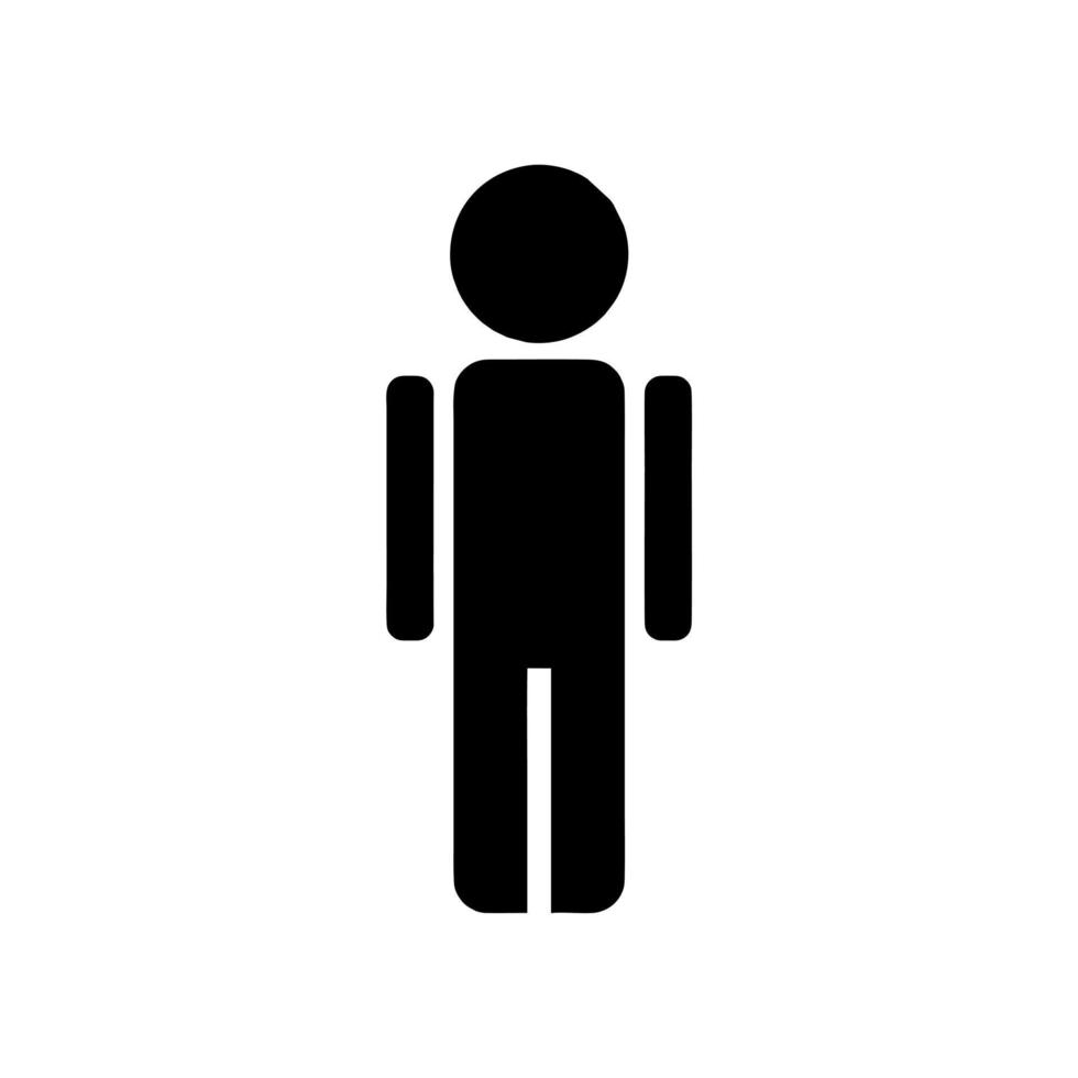 mannen toilet teken icoon. silhouet mannetje illustratie. symbool van mannetje voor toilet vector