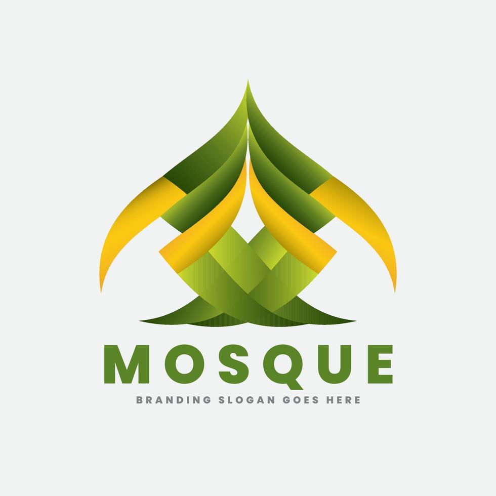 schoonschrift model- moskee logo vector