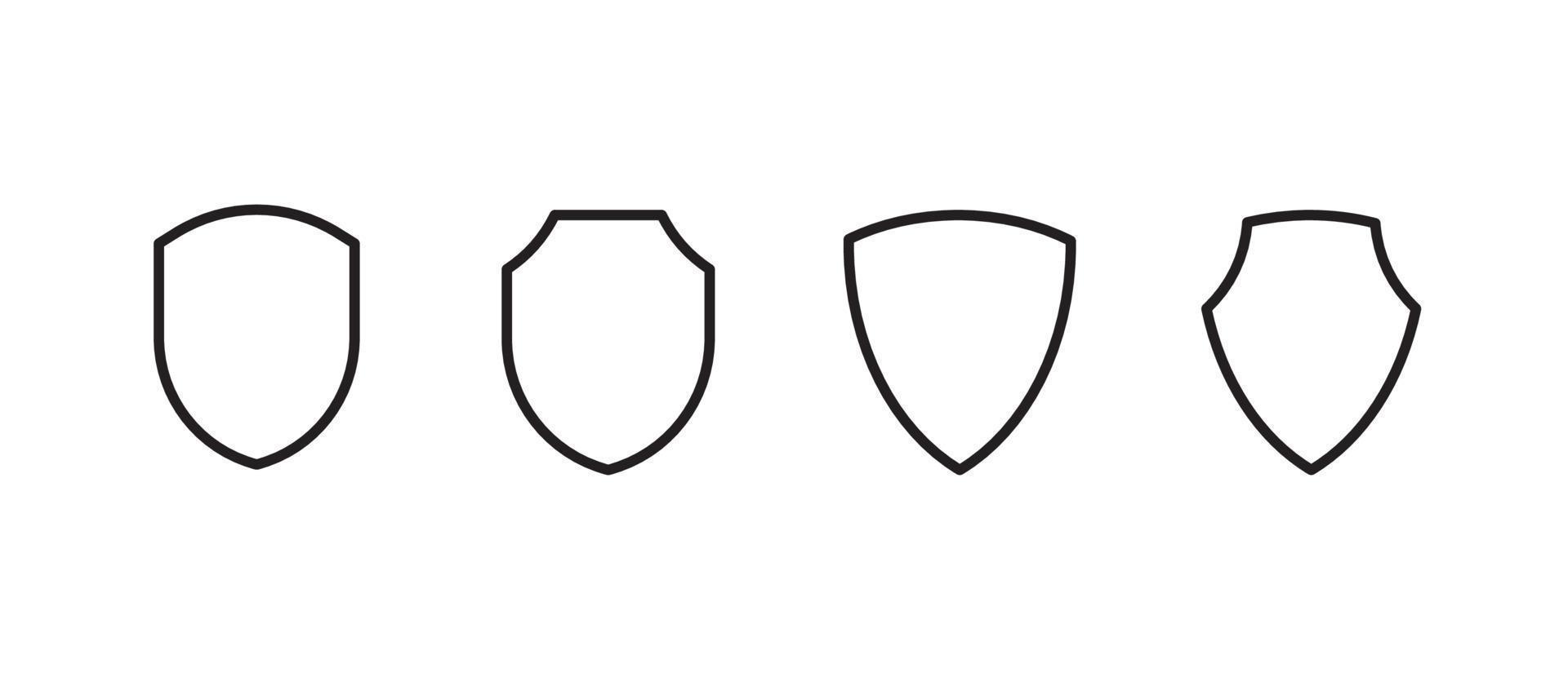 verzekering bescherming en veiligheid schild symbool platte vectorillustratie. vector
