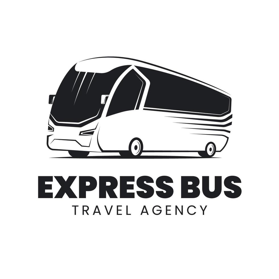 uitdrukken bus reizen agentschap logo illustratie Aan licht achtergrond vector