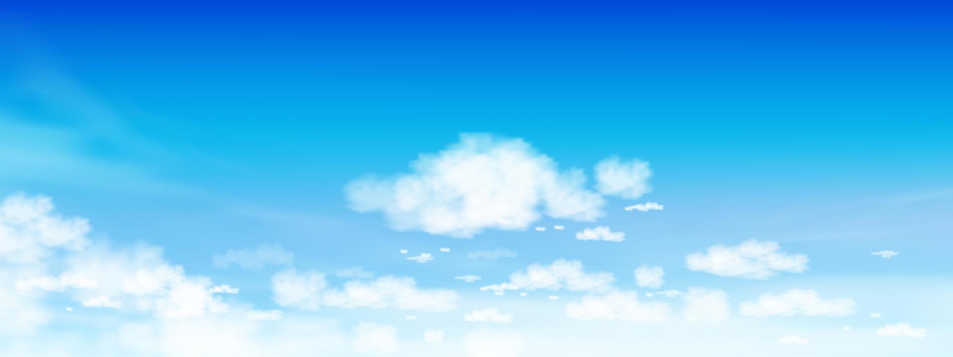 lucht cloudscape in zonnig dag lente, vector breed panorama zomer blauw lucht met wit wolken, schoonheid Doorzichtig bewolkt helder licht in winter, tekenfilm natuur van horizon horizon voor milieu dag