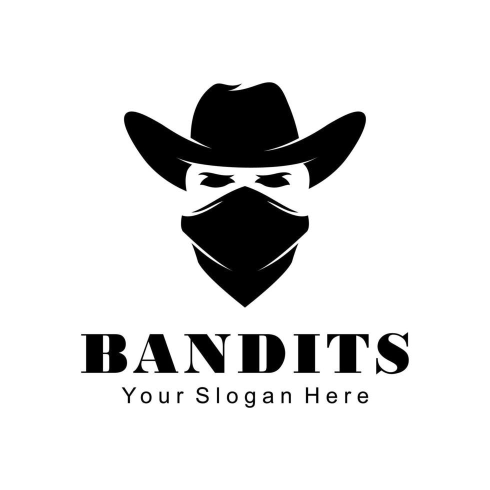 cowboy bandieten logo vector