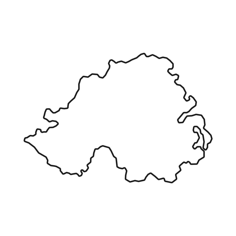 noordelijk Ierland, uk regio kaart. vector illustratie.