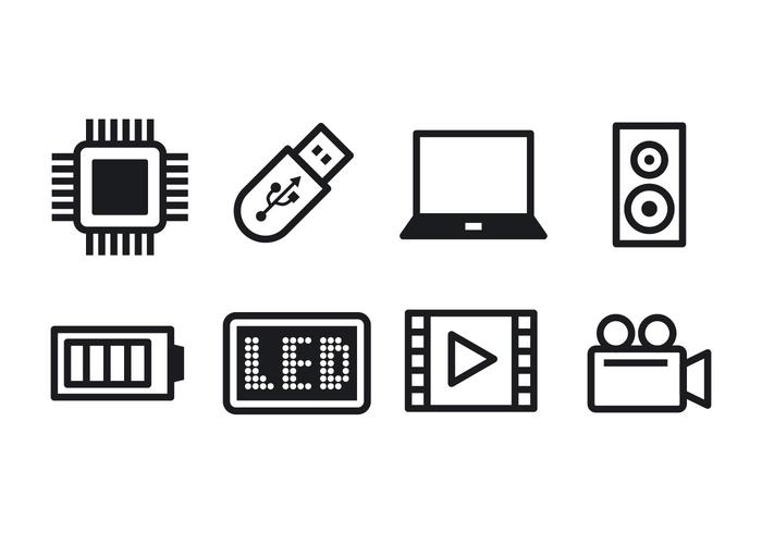 Gratis Technologie Icon Set vector