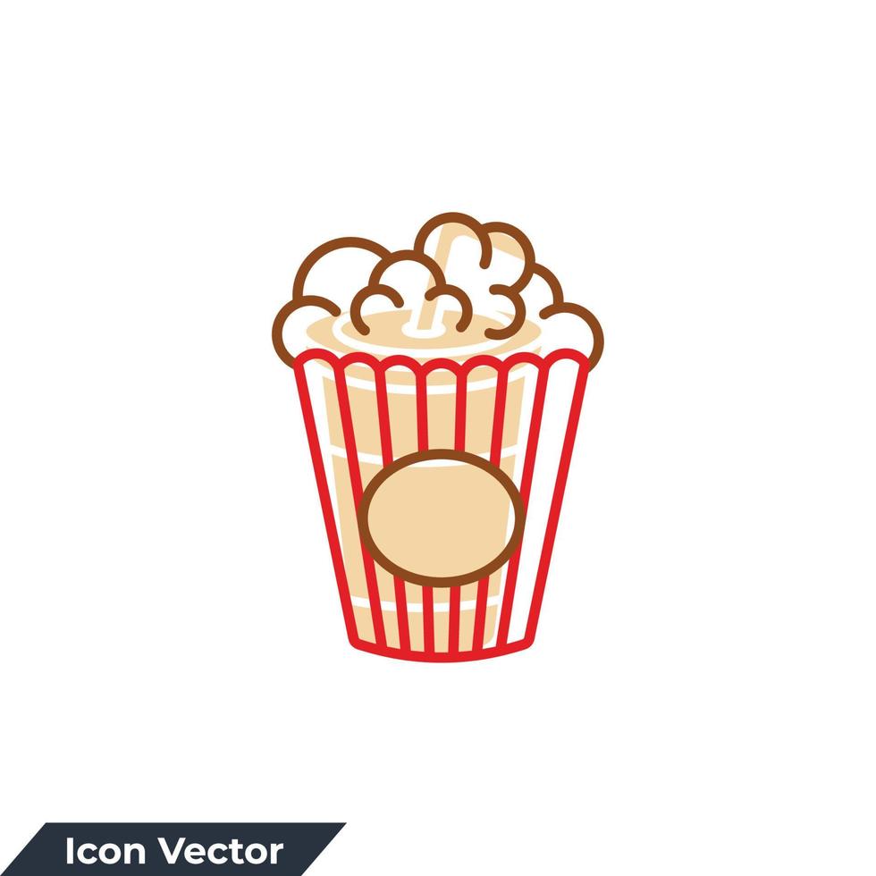 popcorn icoon logo vector illustratie. popcorn symbool sjabloon voor grafisch en web ontwerp verzameling