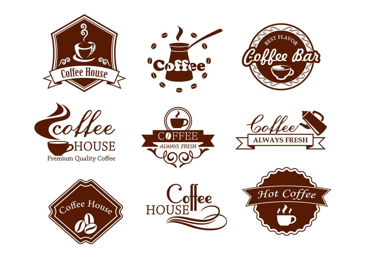 koffie posters en banners reeks vector