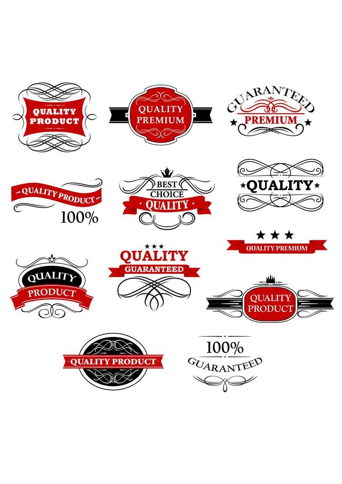 hoog kwaliteit Product banners en etiketten vector
