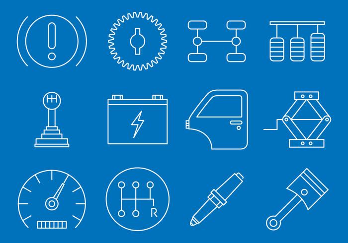 Onderhoud Pictogrammen voor voertuigen vector