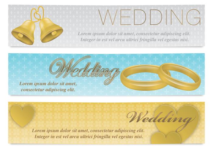 Trouwbanners vector