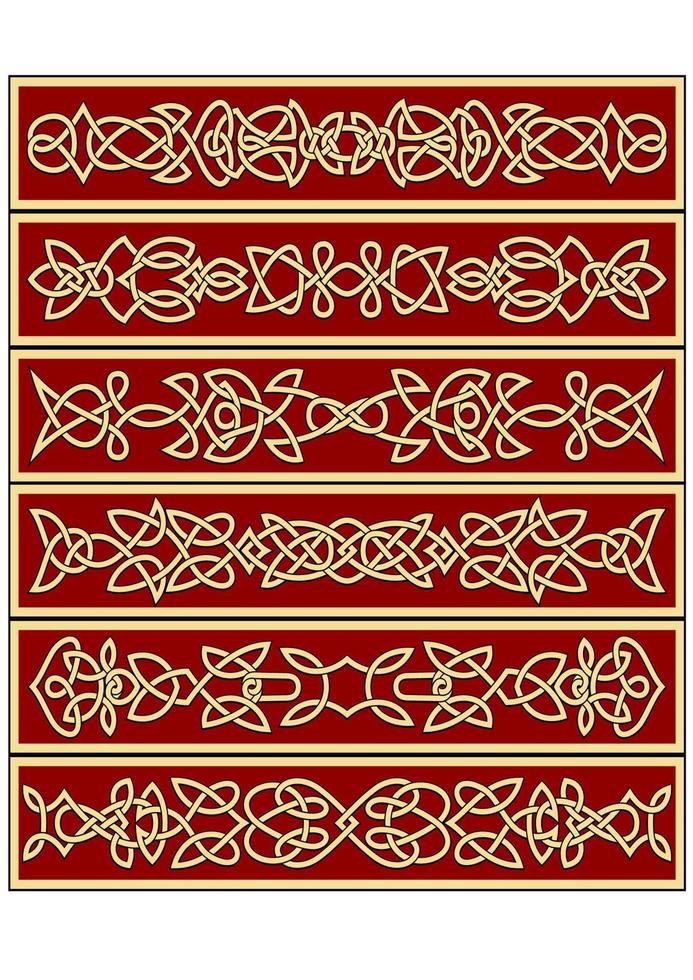 bloemen traditioneel keltisch knoop ornamenten vector