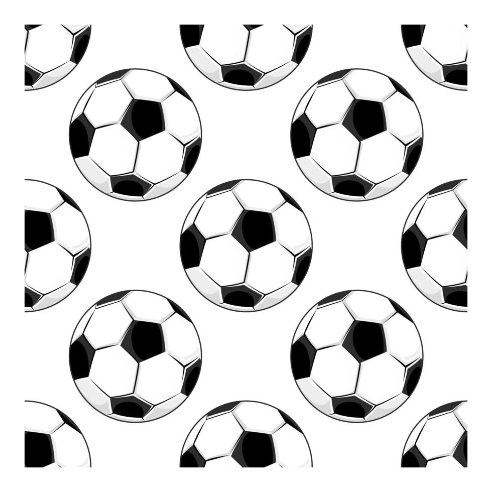 naadloos patroon van voetbal ballen vector