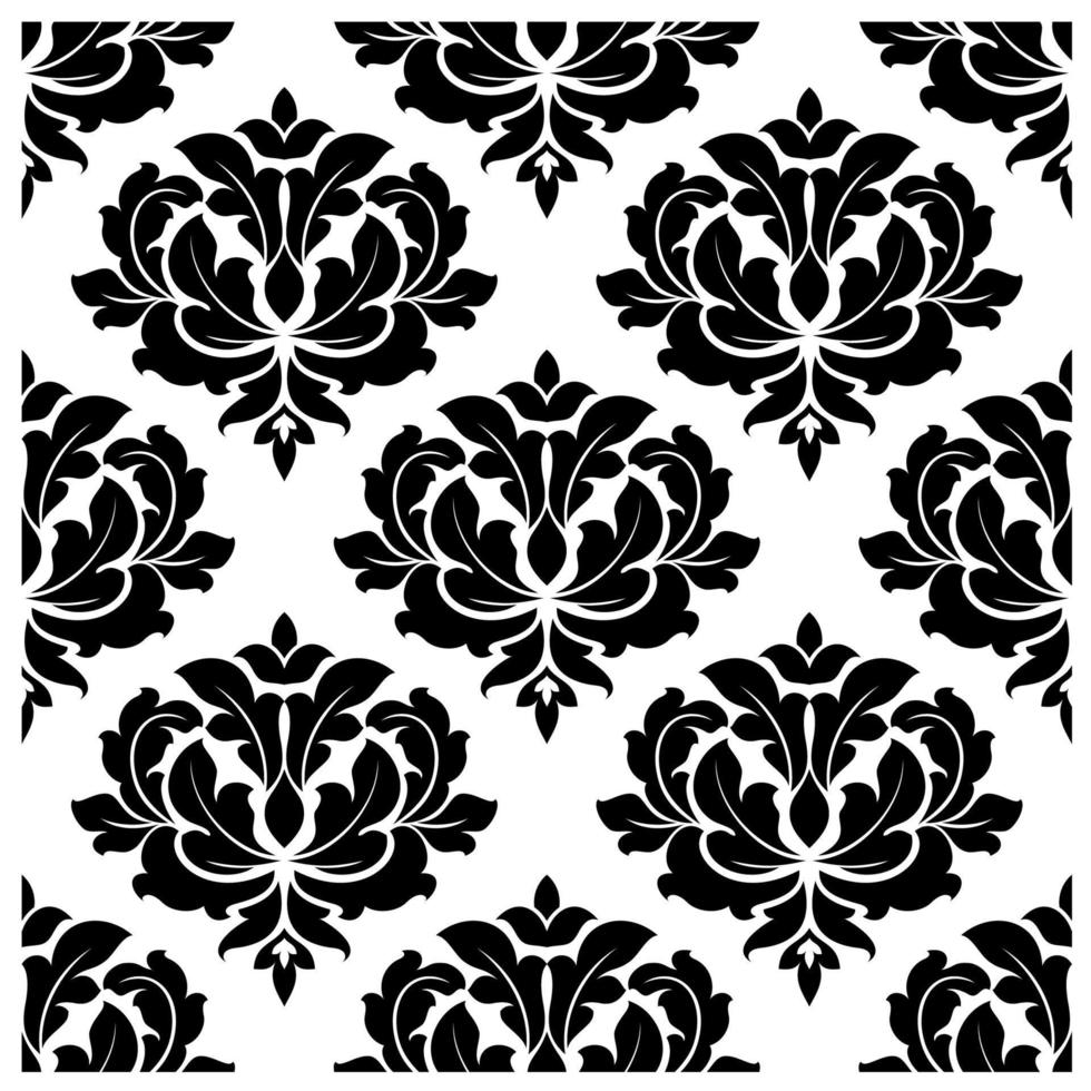 zwart en wit arabesk naadloos patroon vector