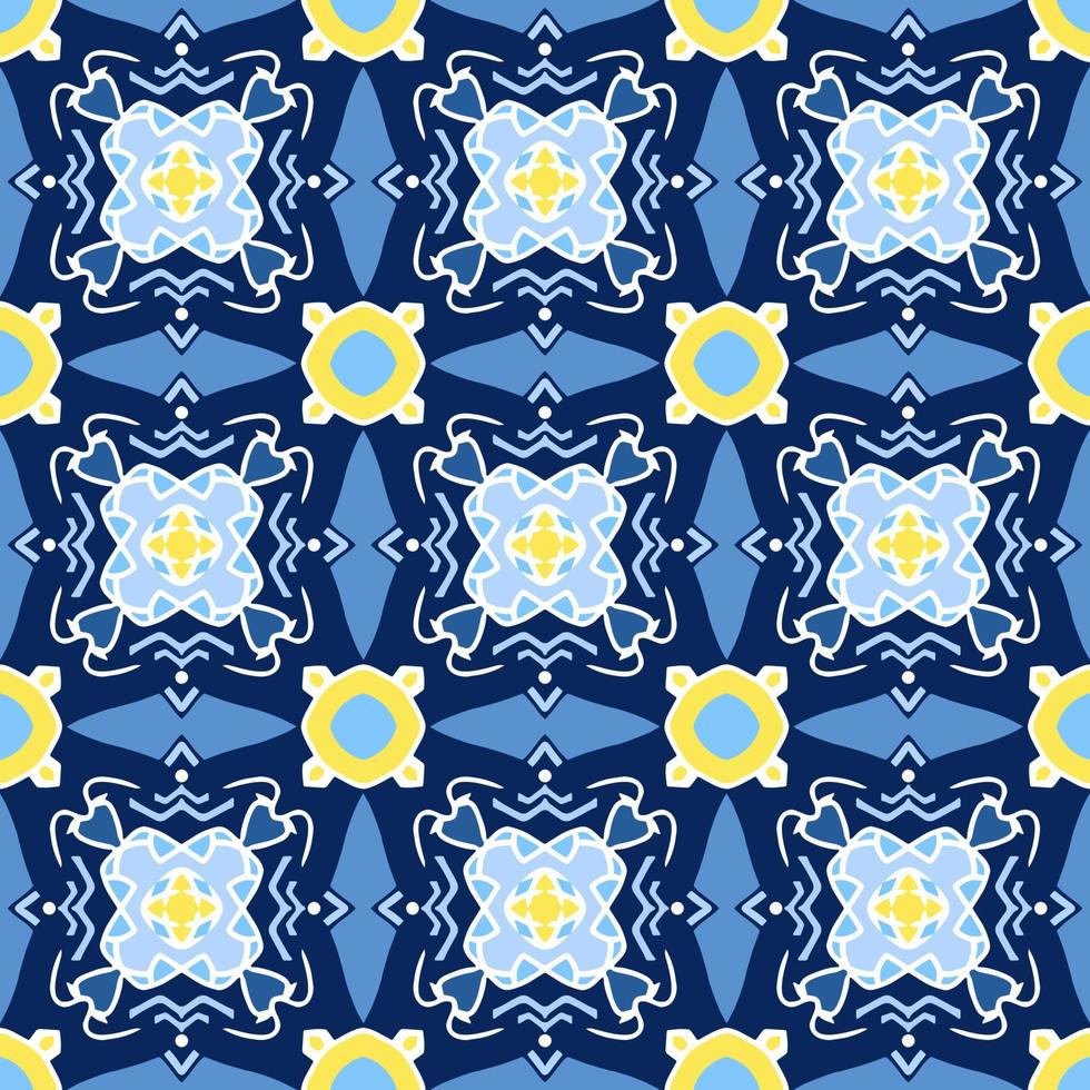 meetkundig naadloos patroon met tribal vorm geven aan. kleurrijk patroon ontworpen in ikat, azteeks, marokkaans, islamitisch, luxe Arabisch stijl. ideaal voor kleding stof kledingstuk, keramiek, behang. vector illustratie.