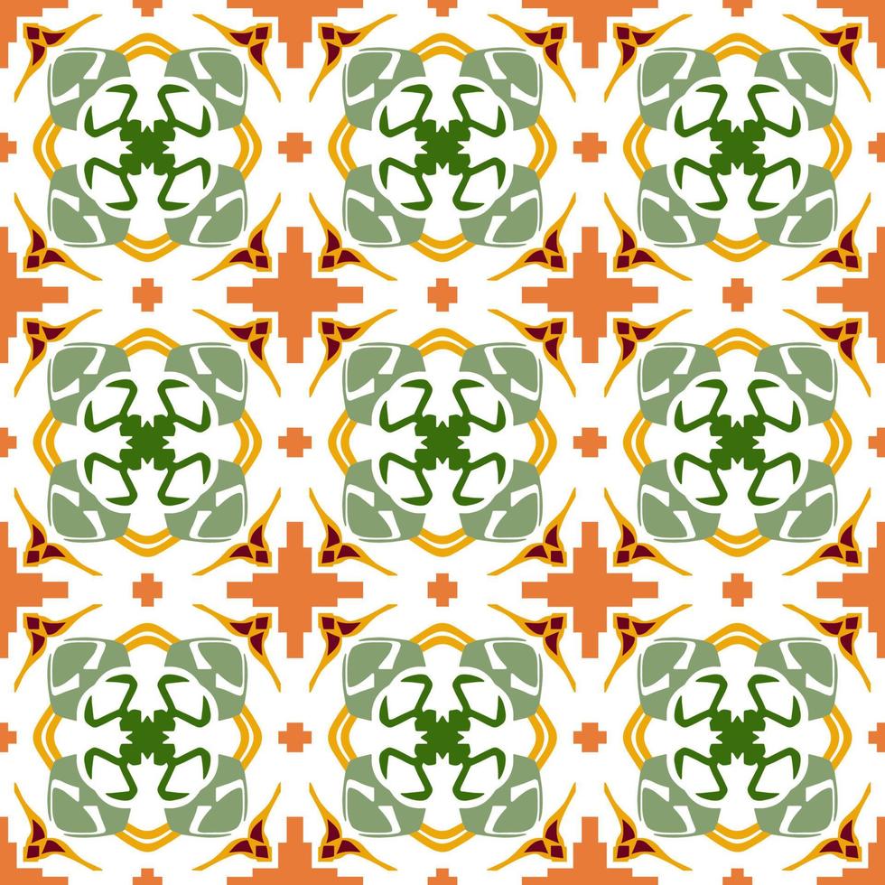 meetkundig naadloos patroon met tribal vorm geven aan. kleurrijk patroon ontworpen in ikat, azteeks, marokkaans, islamitisch, luxe Arabisch stijl. ideaal voor kleding stof kledingstuk, keramiek, behang. vector illustratie.