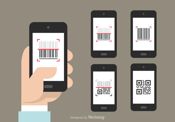 Gratis QR En Barcode Scanner Vector Pictogrammen