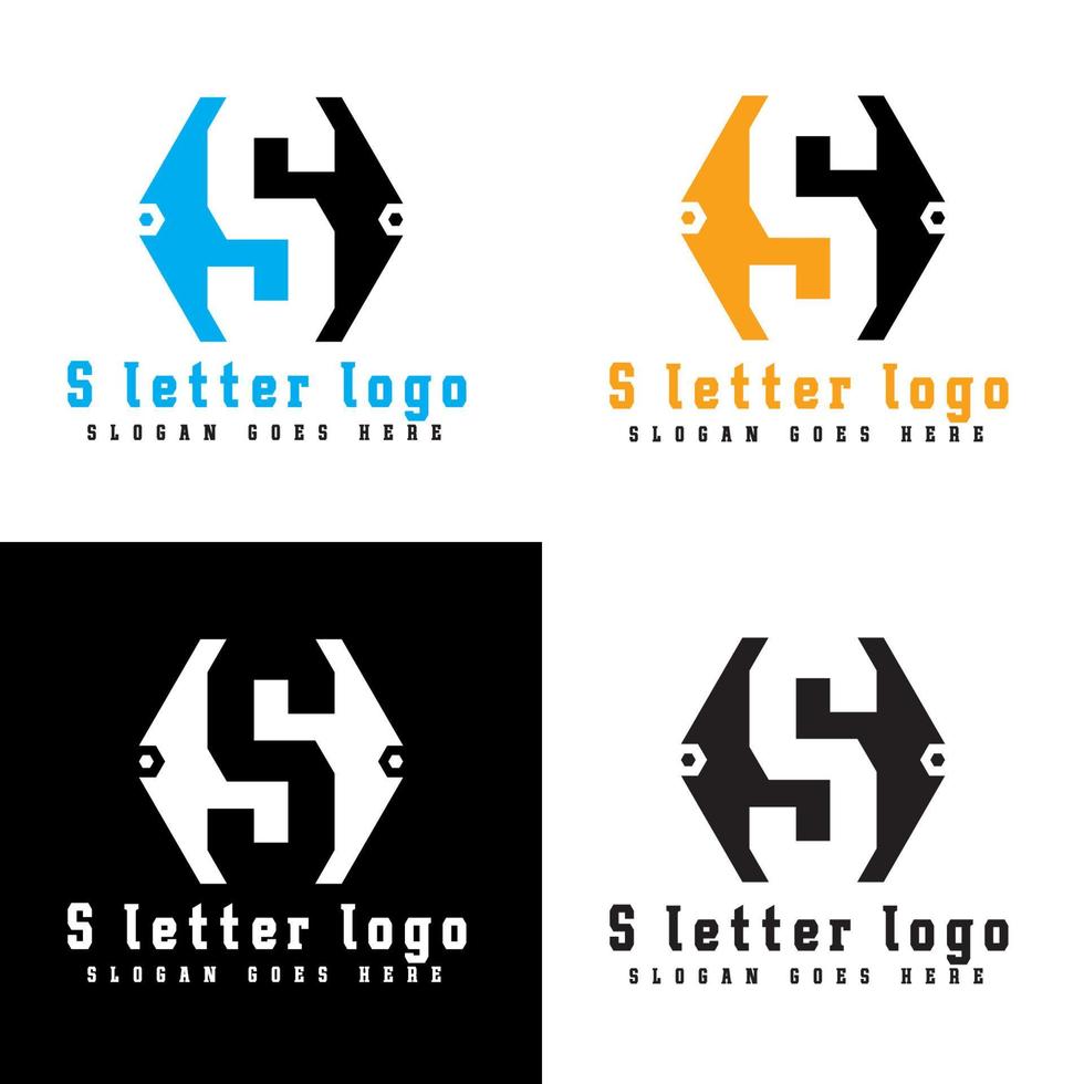 s letter logo vector