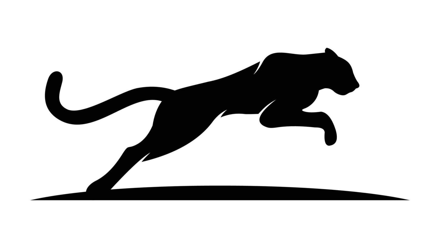 panter silhouet vector logo vrij vector