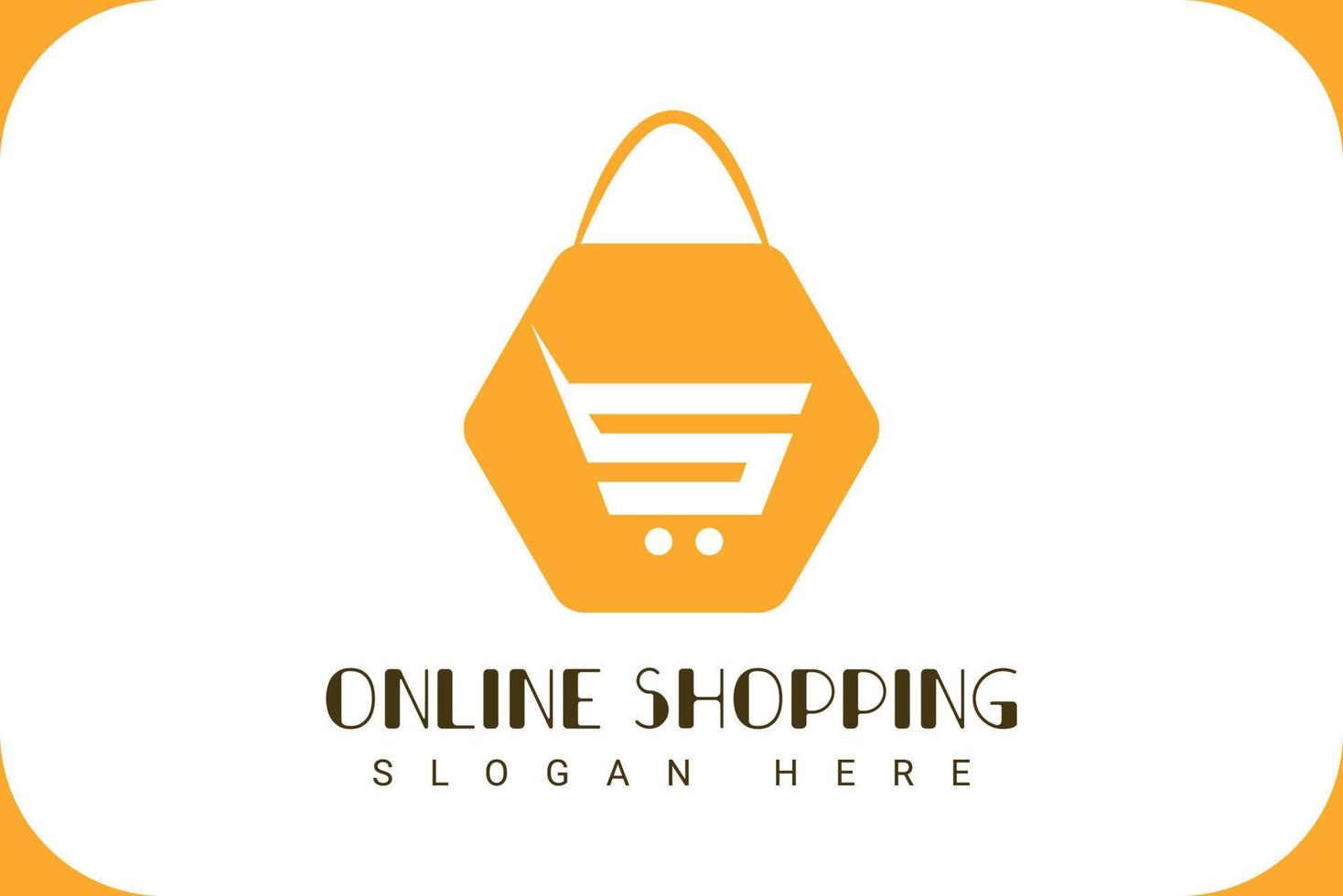 creatief minimalistische ecommerce logo ontwerp vector