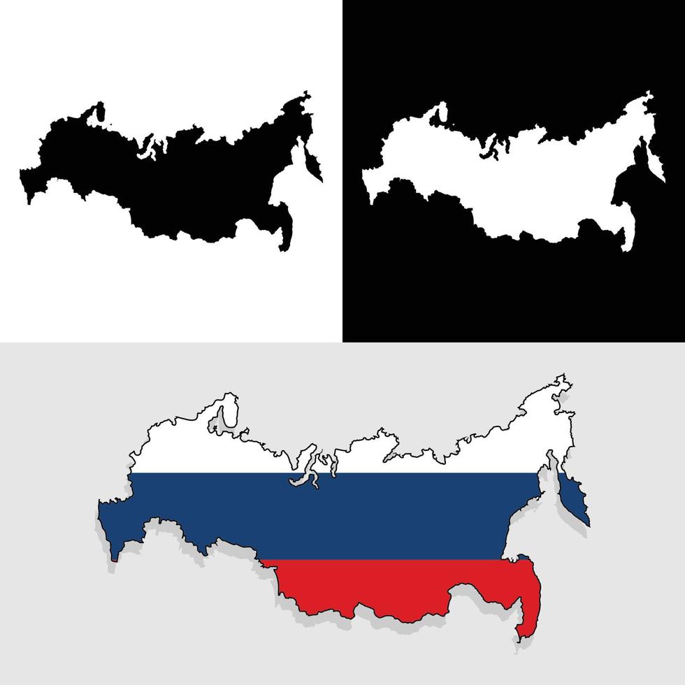 hoog gedetailleerd kaart van Rusland vector