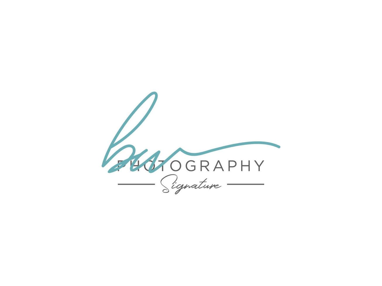 brief bw handtekening logo sjabloon vector