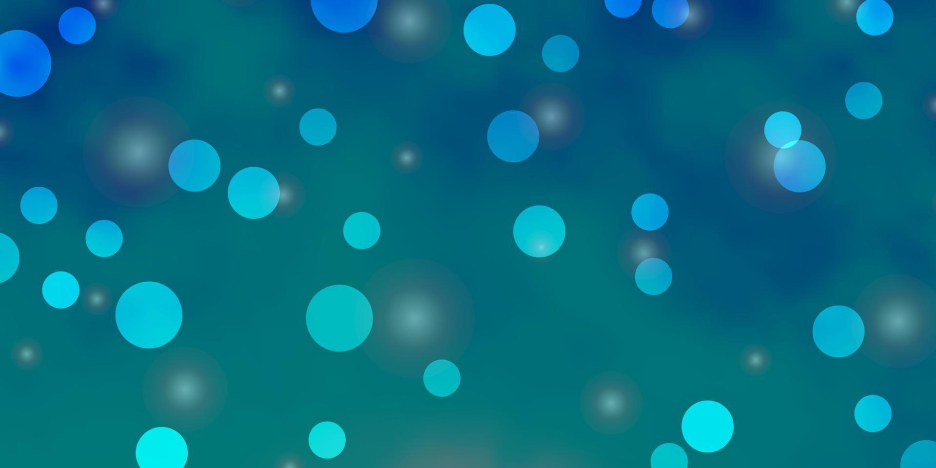 lichtblauwe vector achtergrond met cirkels, sterren.