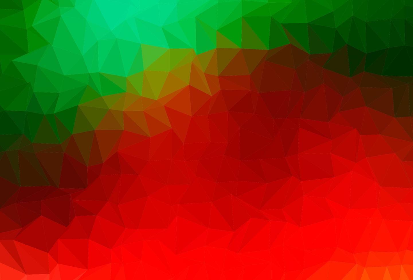 lichtgroene, rode vector driehoek mozaïek textuur.