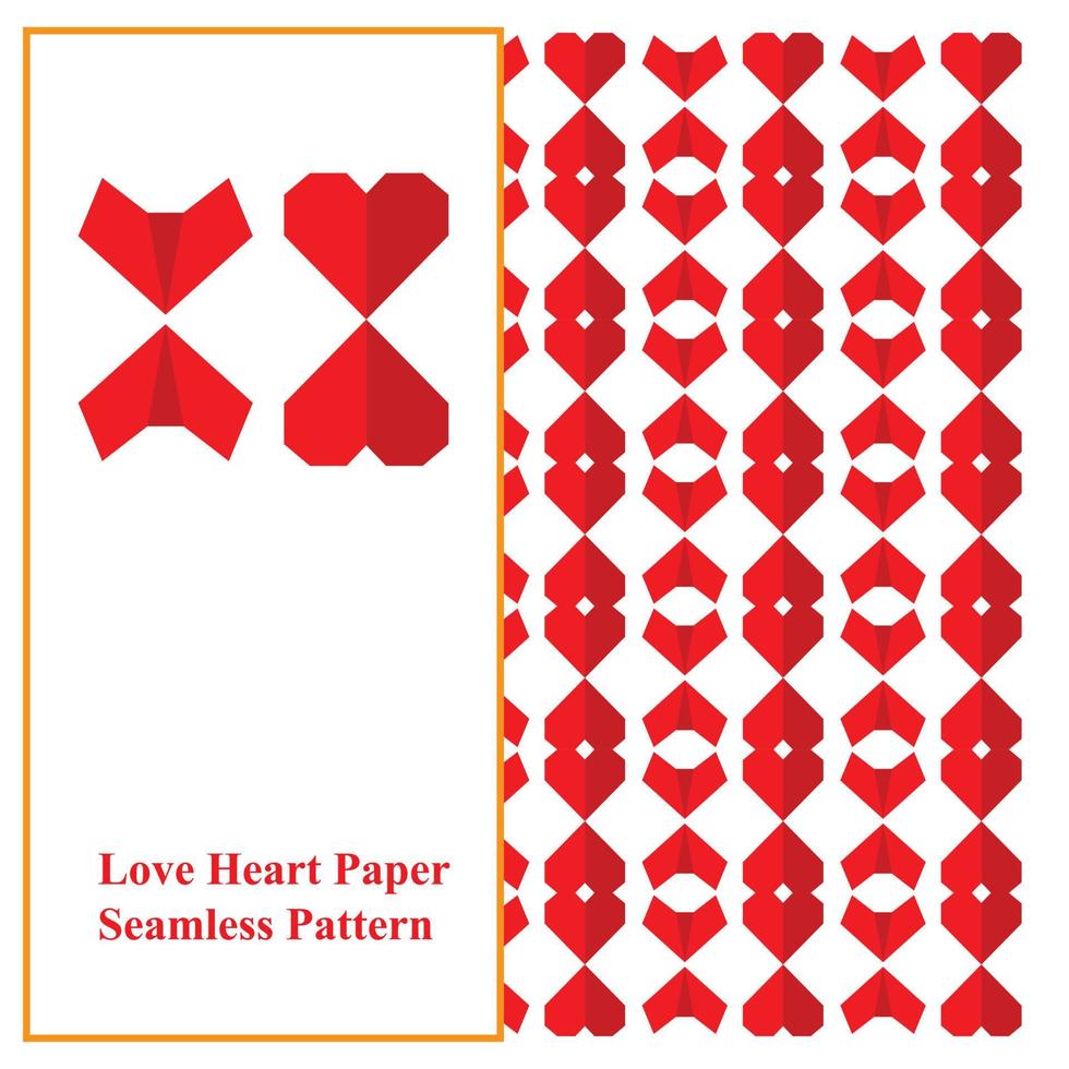 liefde hart papier naadloos patroon vector
